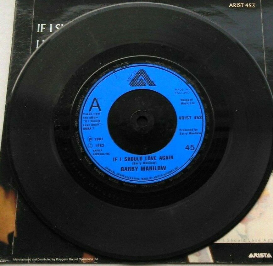 Barry Manilow - If I Should Love Again (Arista, 1982) 7" vinyl P/S single VG/VG