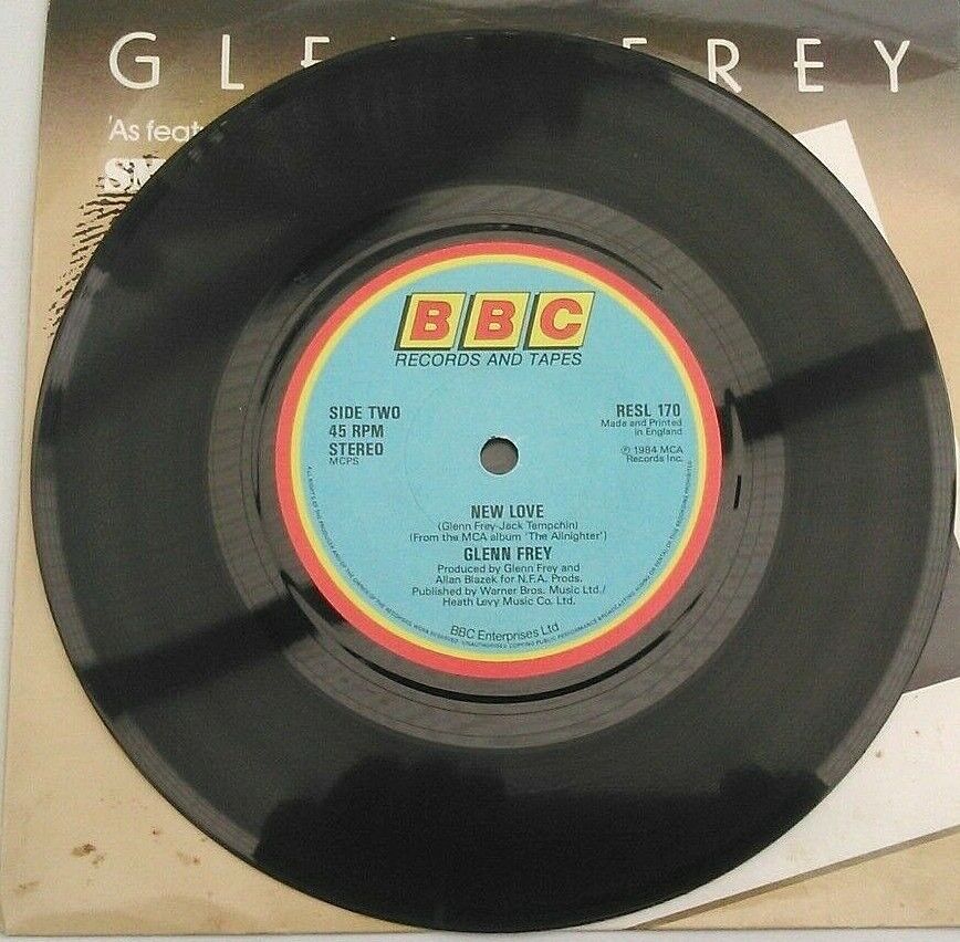 Glenn Frey - Smuggler's Blues (BBC, 1985) 7" vinyl P/S single VG/VG Miami Vice