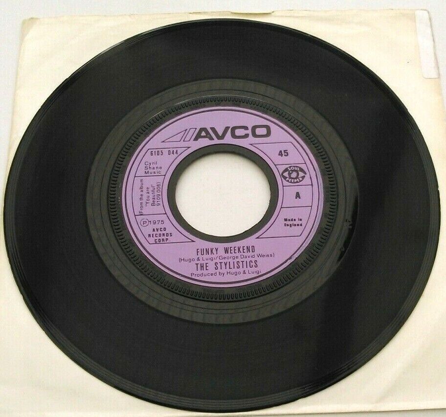 The Stylistics - Funky Weekend (Avco, 1976) 7" vinyl single VG/- jukebox