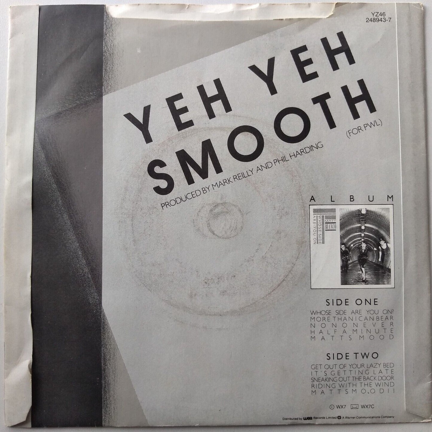 Matt Bianco - Yeh Yeh (WEA 1985) 7" vinyl single VG/VG