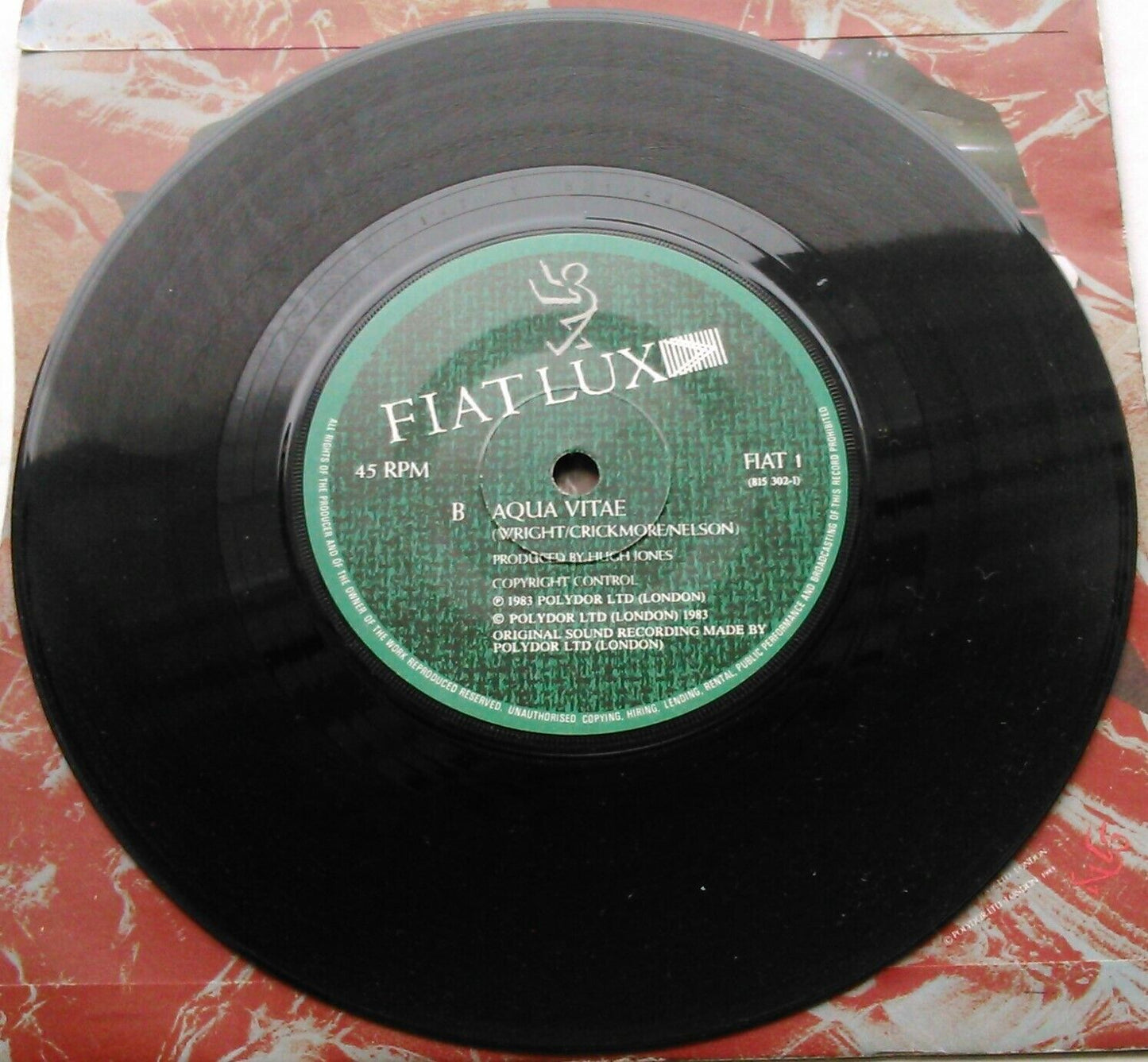 Fiat Lux – Photography (Polydor, 1983) 7" vinyl P/S single VG/VG poster