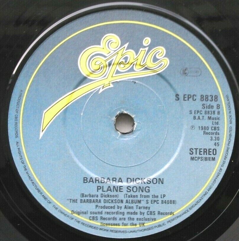 Barbara Dickson - It's Really You (Epic, 1980) 7" vinyl single VG/-