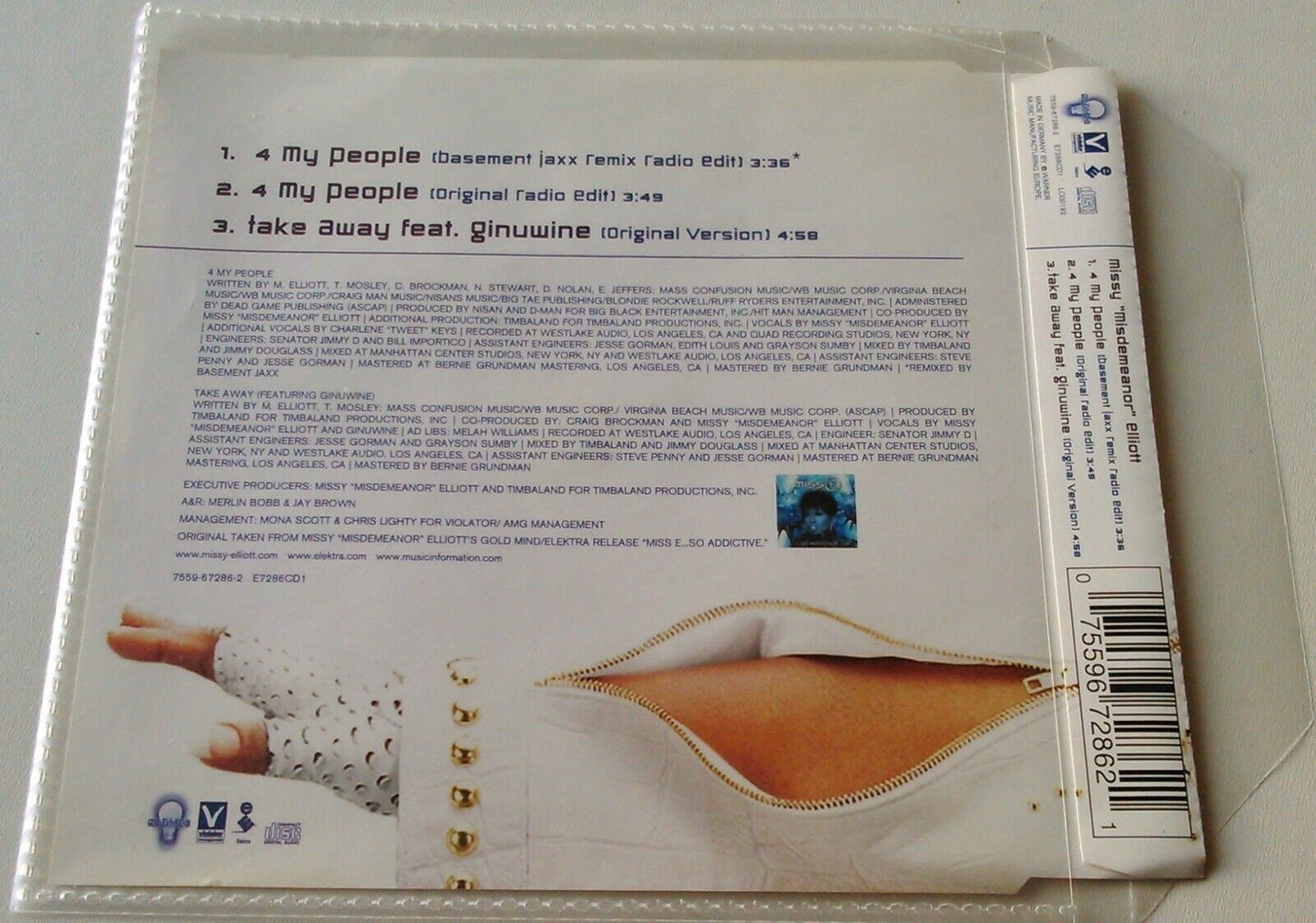 Missy Elliott – 4 My People (2002) CD single *no case - plastic wallet*