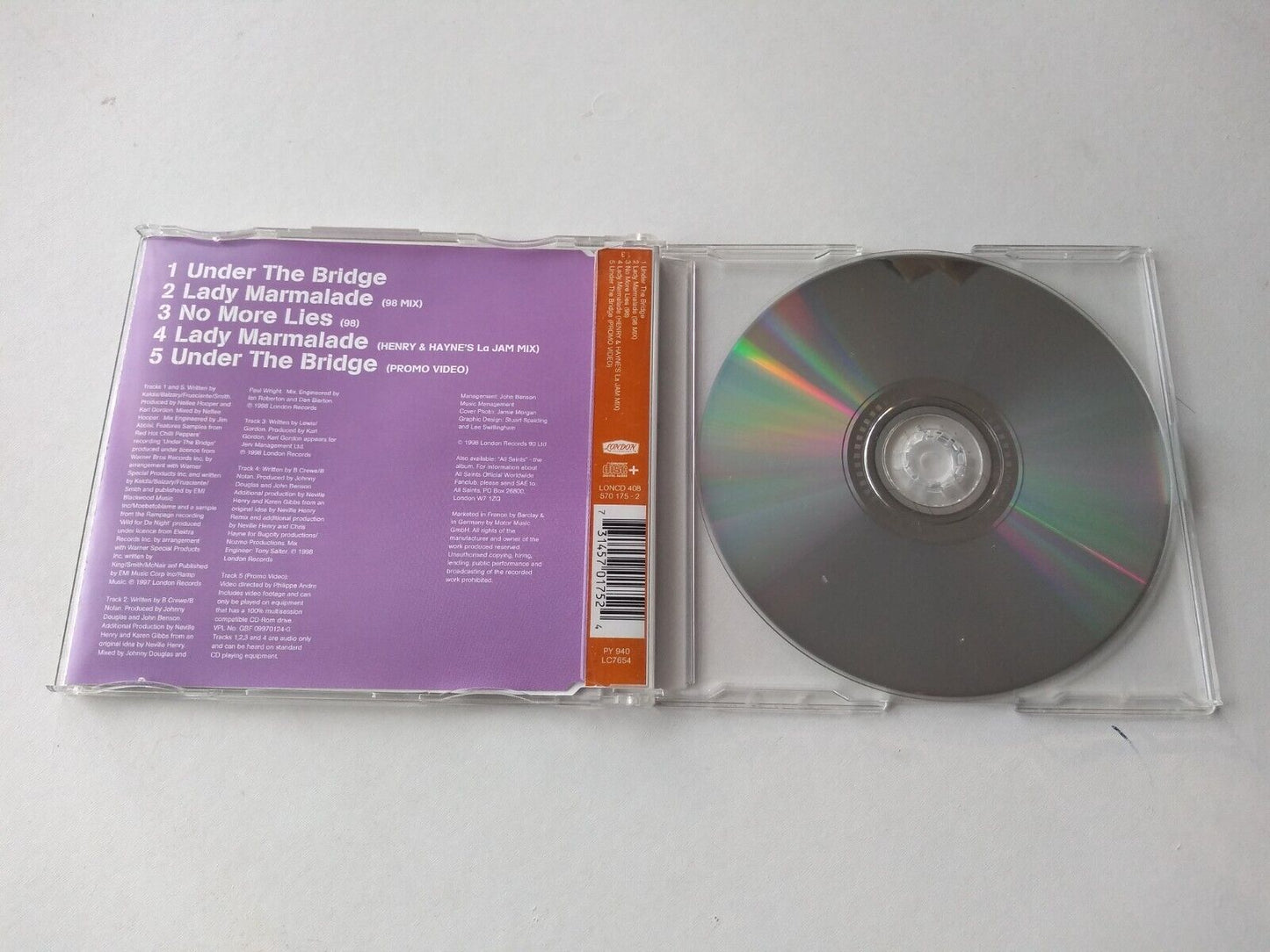 All Saints - Under The Bridge (1998) CD Single