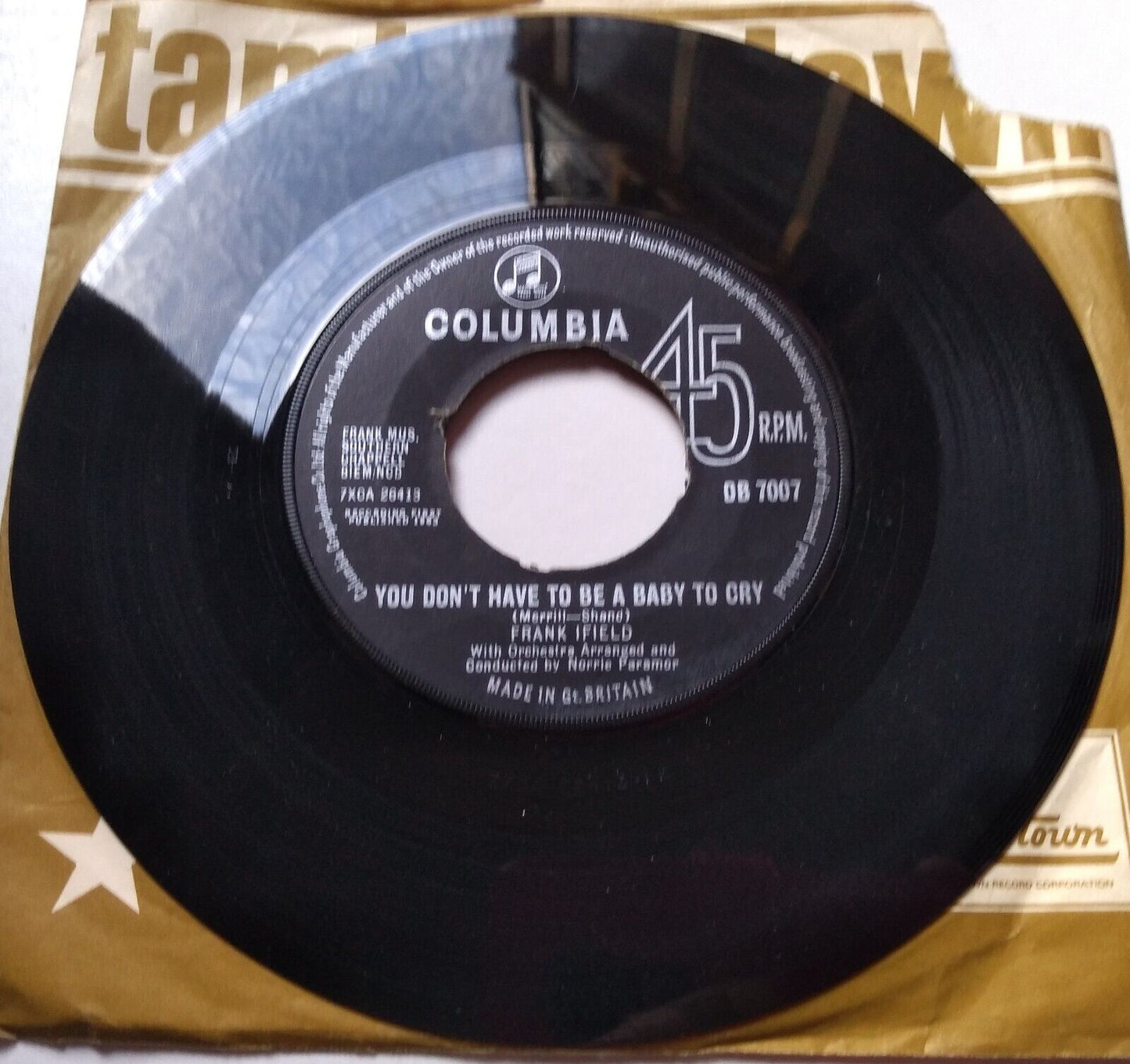 Frank Ifield - Nobody's Darlin' But Mine (Columbia 1963) 7" vinyl single VG juke