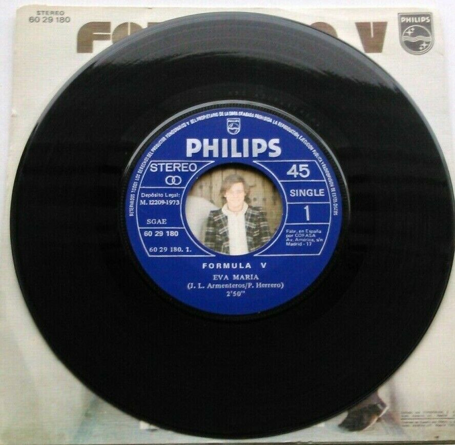 Formula V – Eva Maria (Philips, 1973) 7" vinyl P/S single VG/VG Spain jukebox