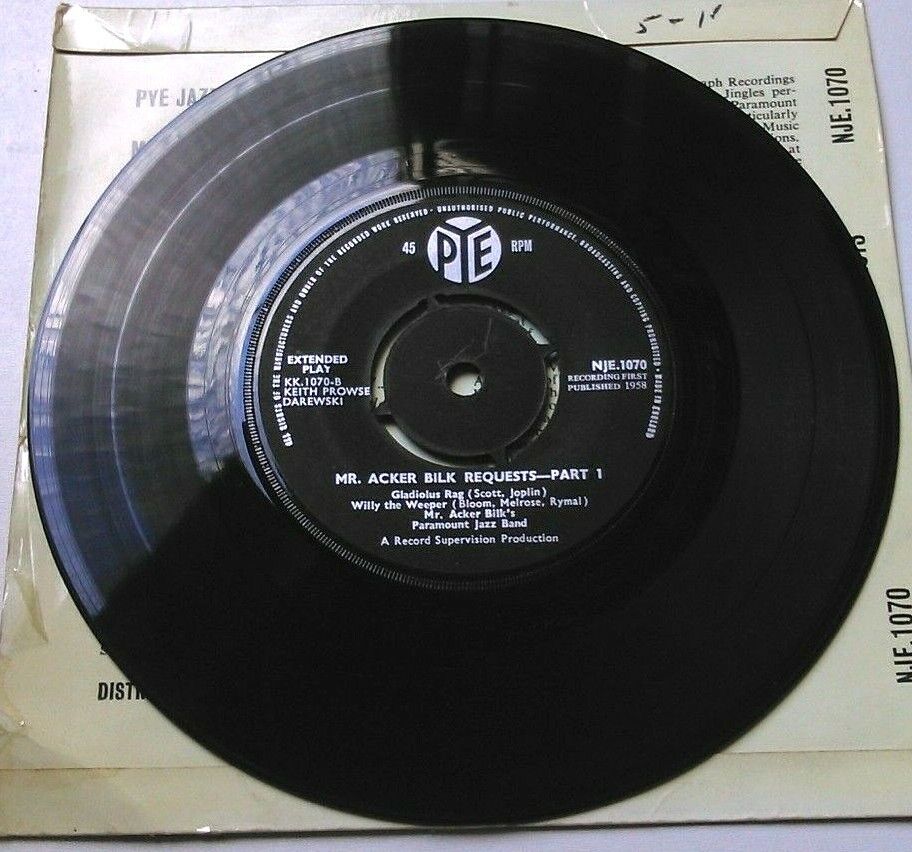 Acker Bilk - Acker Bilk Requests - Part One (Pye, 1959) 7" vinyl P/S EP VG/VG