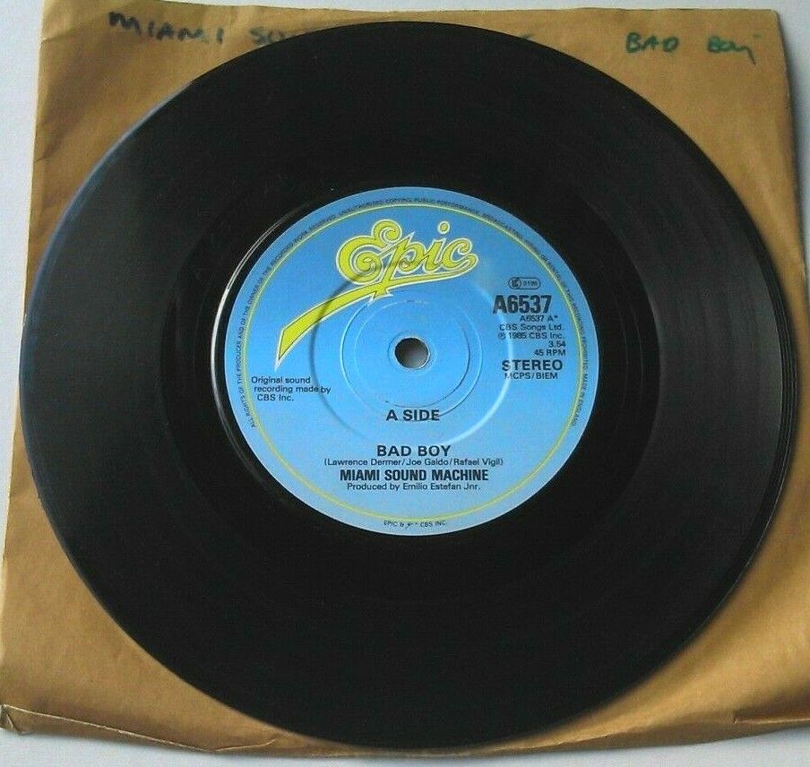 Miami Sound Machine - Bad Boy (Epic, 1986) 7" vinyl single VG/-