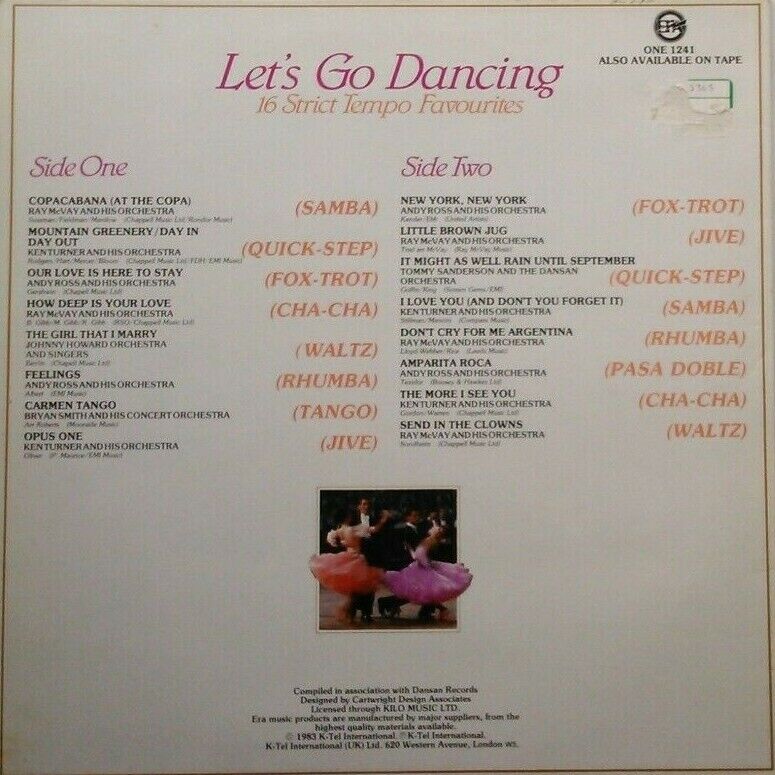 Various – Let's Go Dancing 16 Strict Tempo Favourites (1983) 12" vinyl LP VG/VG