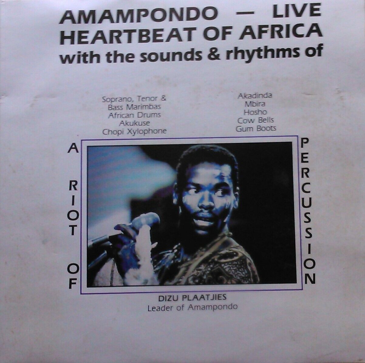 Amampondo - Heartbeat Of Africa (Claremont, 1983) 12" vinyl LP VG/VG