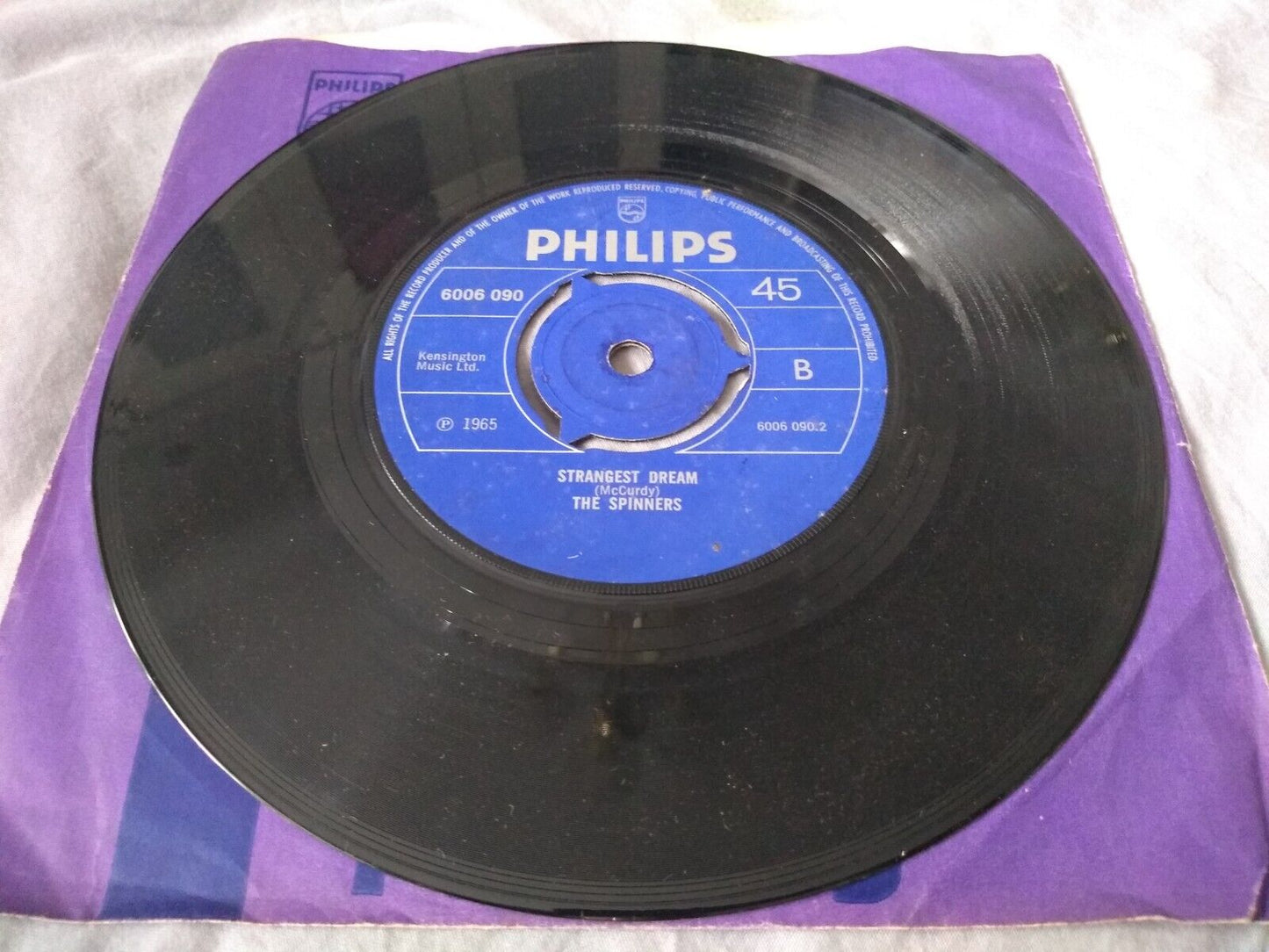 The Spinners – Black and White (Philips 1969) 7” vinyl single VG/G+