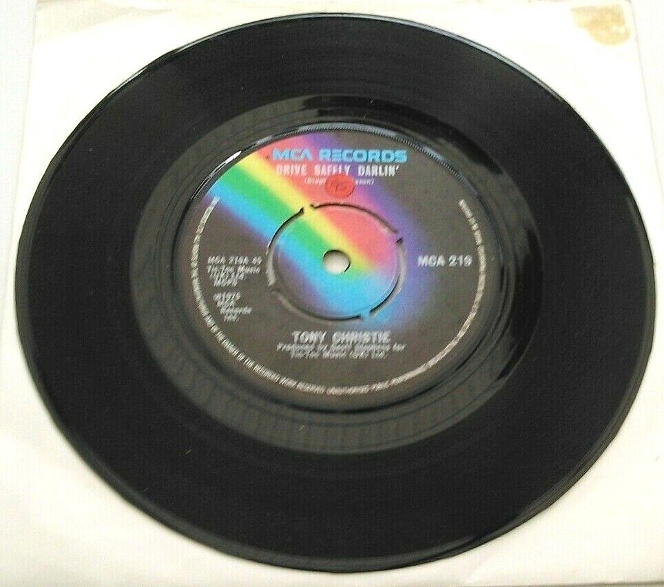 Tony Christie – Drive Safely Darlin' (MCA, 1975) 7" vinyl single VG/-