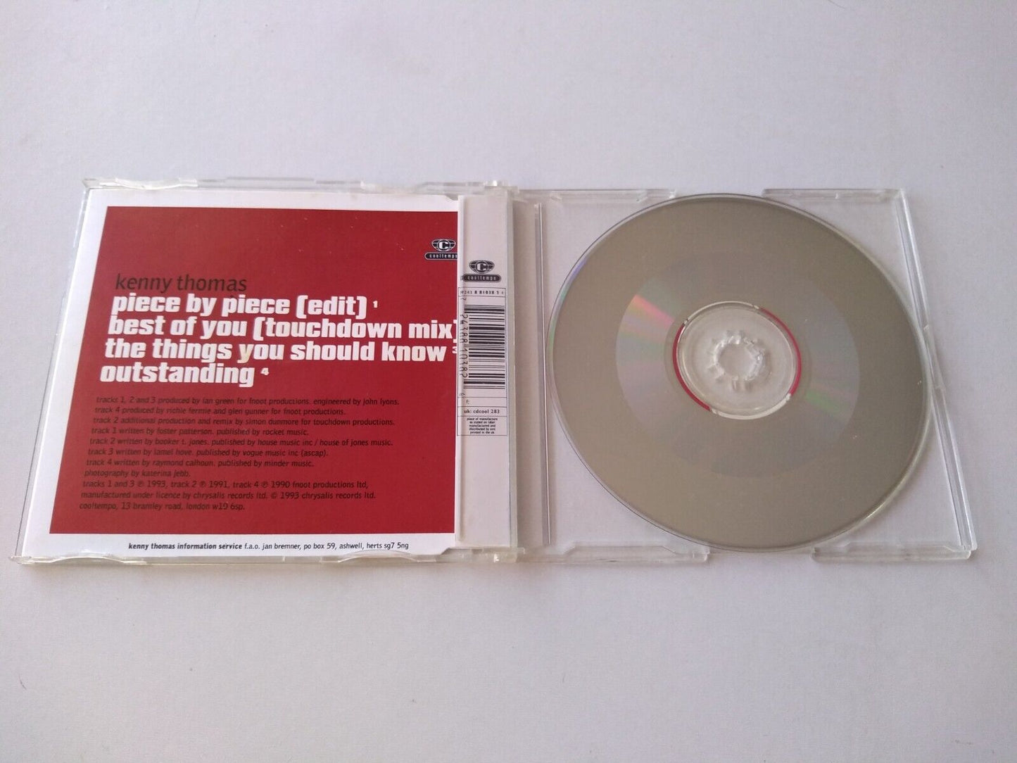 Kenny Thomas - Piece By Piece (1993) CD single