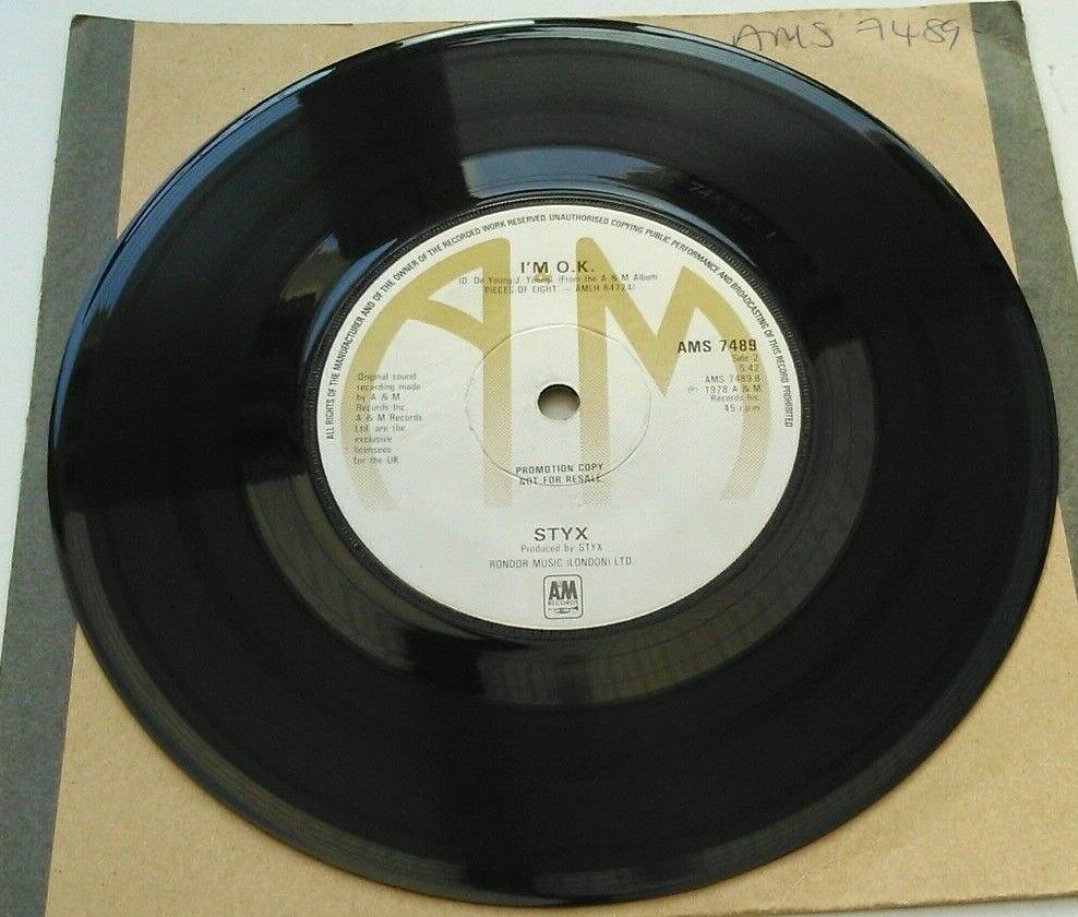 Styx - Babe (A&M, 1979) 7" vinyl single VG/- promo