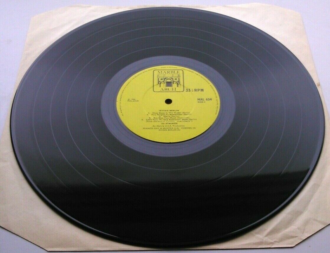 101 Strings ‎– Irving Berlin (Marble Arch, 1966) 12" vinyl LP VG/VG