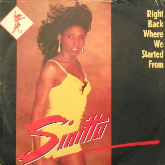 Sinitta – Right Back Where We Started From (Fanfare, 1989) 7" vinyl single VG/VG