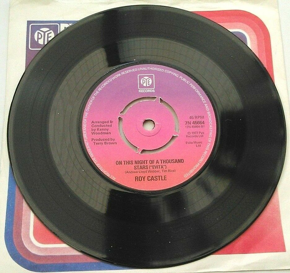 Roy Castle - Don't Cry For Me Argentina (Pye, 1977) 7" vinyl single VG/VG