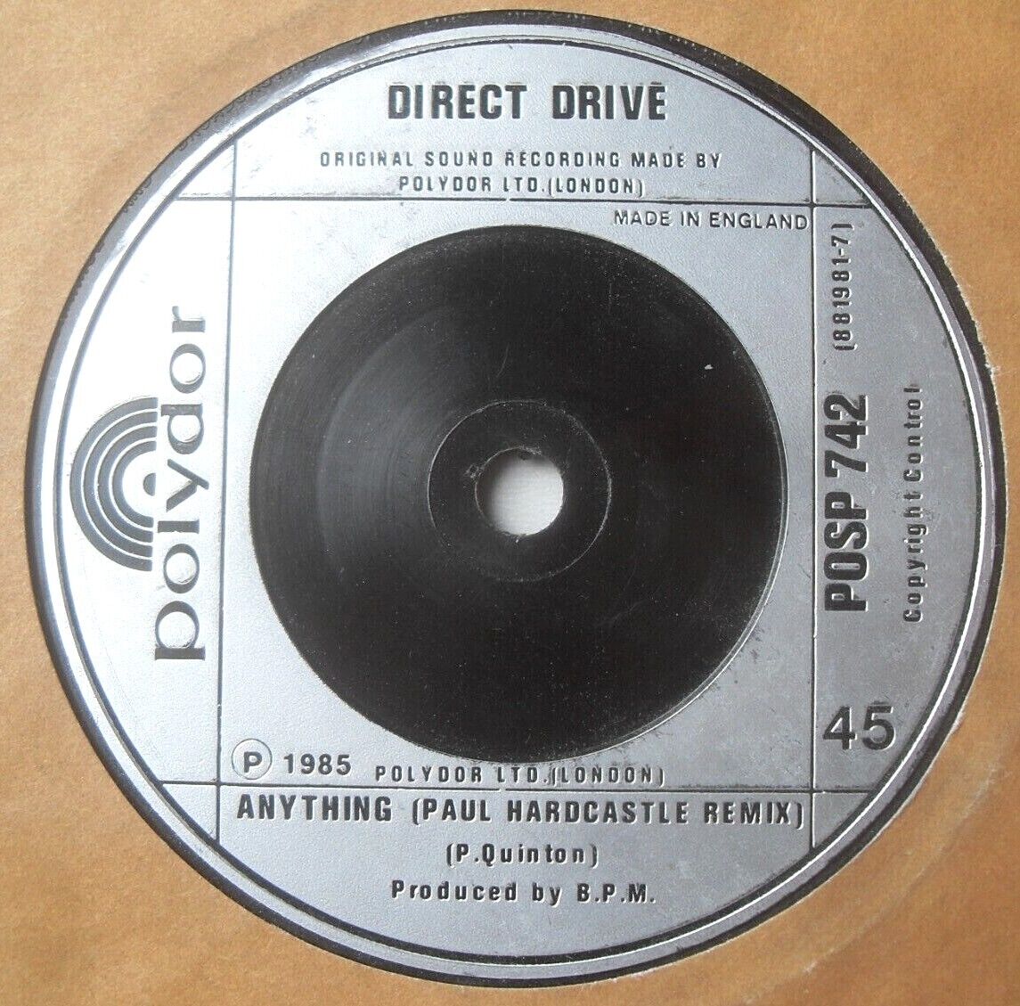 Direct Drive – A.B.C. (Falling In Love's Not Easy) (1985) 7" vinyl single VG/-