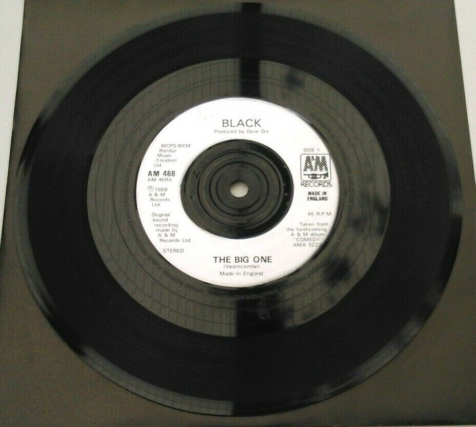 Black - The Big One (A&M, 1988) 7" vinyl P/S single VG/VG ltd posterbag