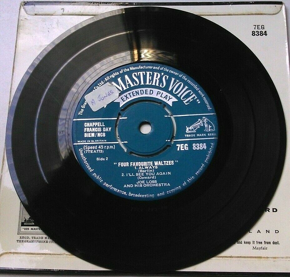 Joe Loss & His Orchestra - Four Favourite Waltzes (1958) 7" vinyl P/S EP VG/VG