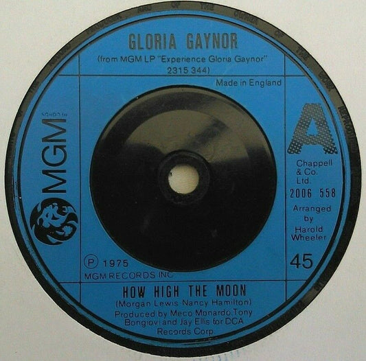 Gloria Gaynor - How High The Moon (MGM, 1976) 7" vinyl single VG/-