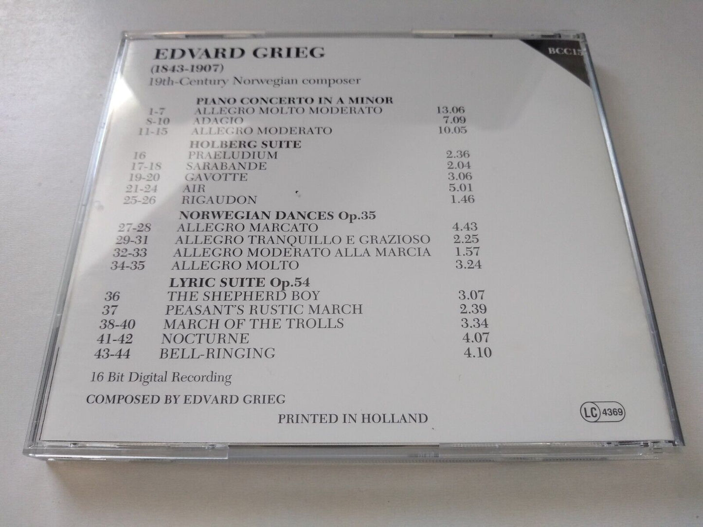 Grieg, RPO - Piano Concerto (Bruton 1994) CD album