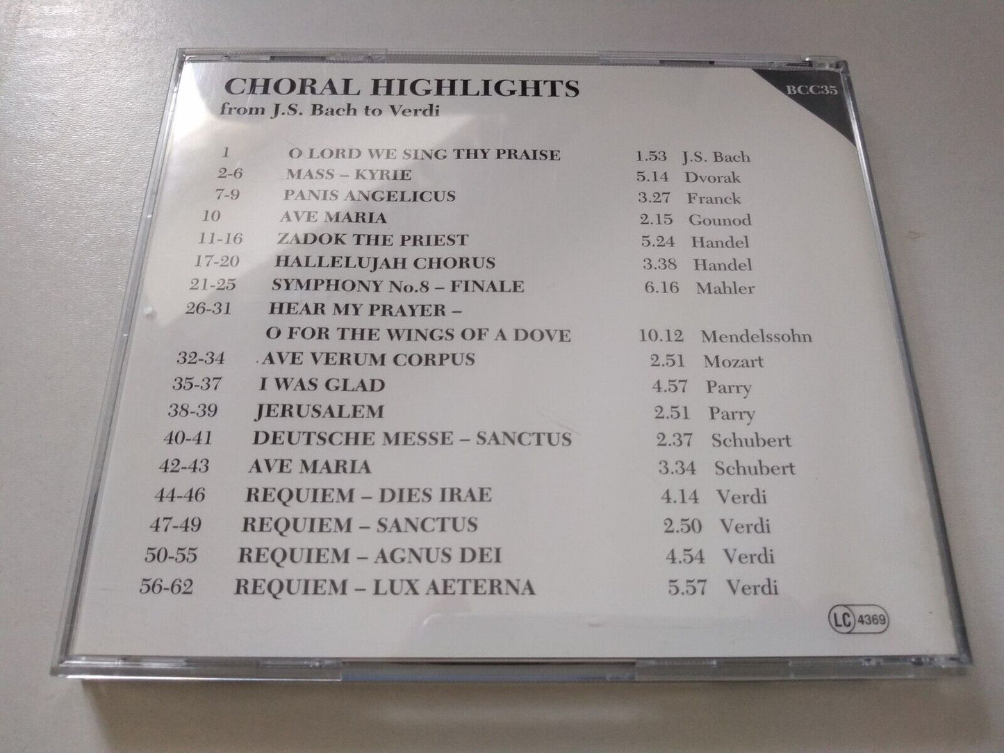 Various - Choral Highlights (Bruton 1995) CD album