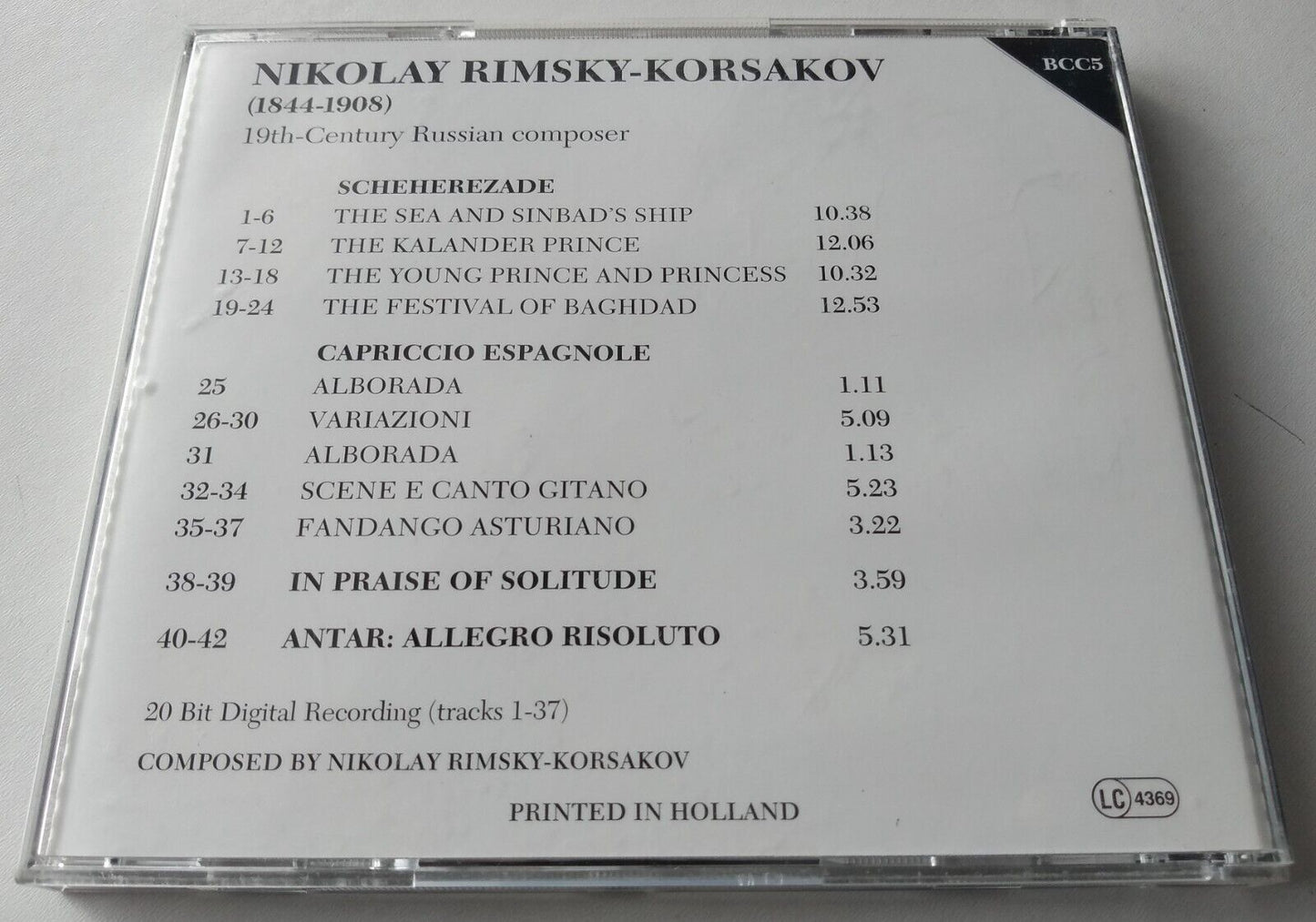 Rimsky-Korsakov, RPO - Scheherezade (Bruton 1994) CD album