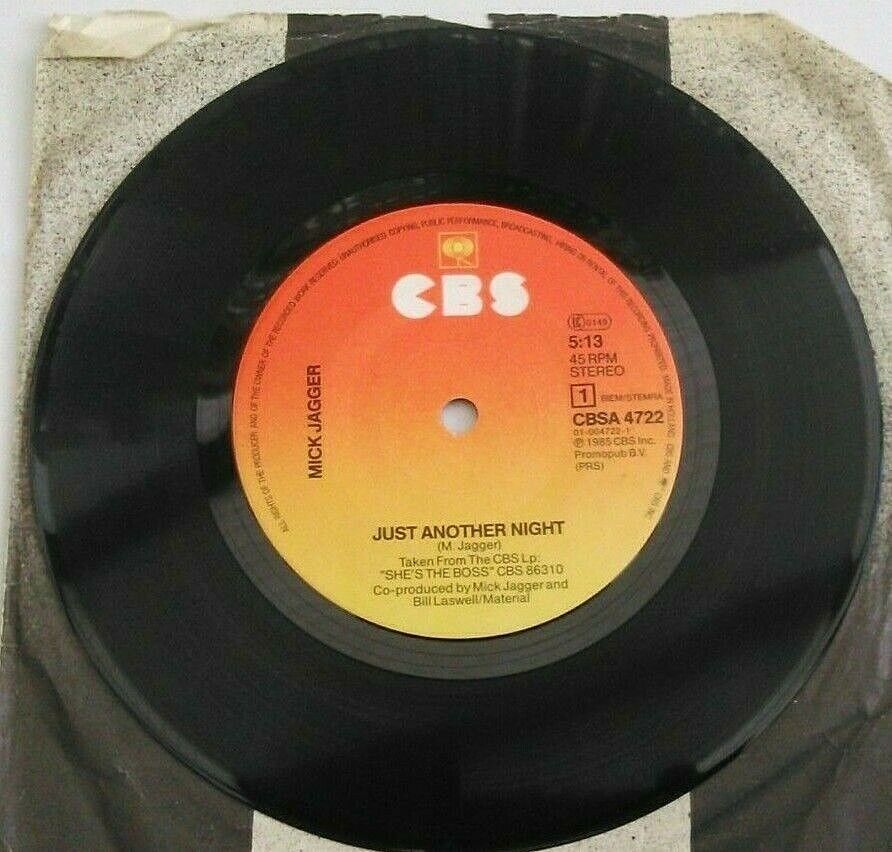 Mick Jagger - Just Another Night (CBS, 1985) 7" vinyl single VG/VG