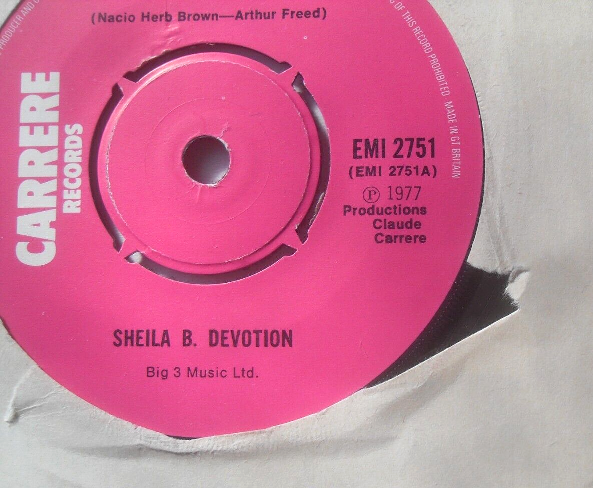 Sheila B. Devotion - Singin' In The Rain (Carrere, 1977) 7" vinyl single VG/-