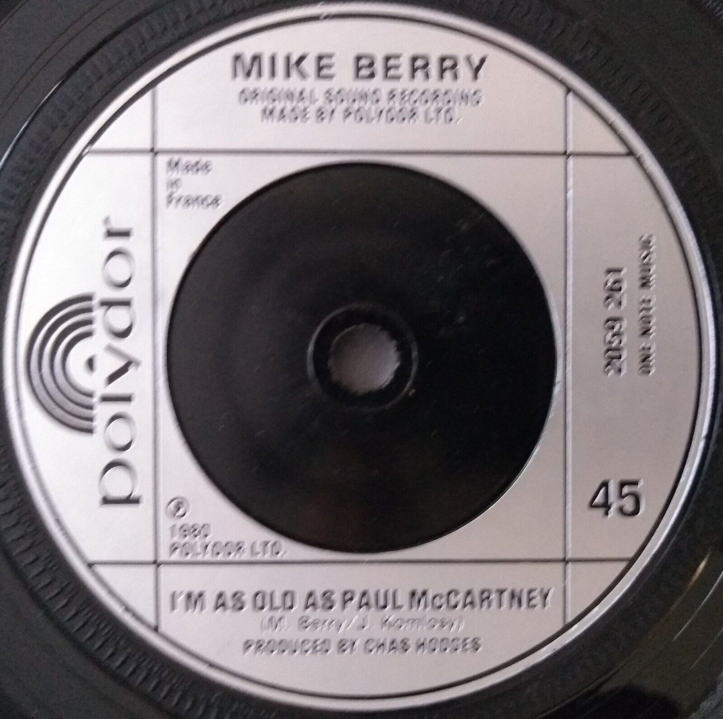 Mike Berry – The Sunshine Of Your Smile (Polydor, 1980) 7" vinyl single VG/-