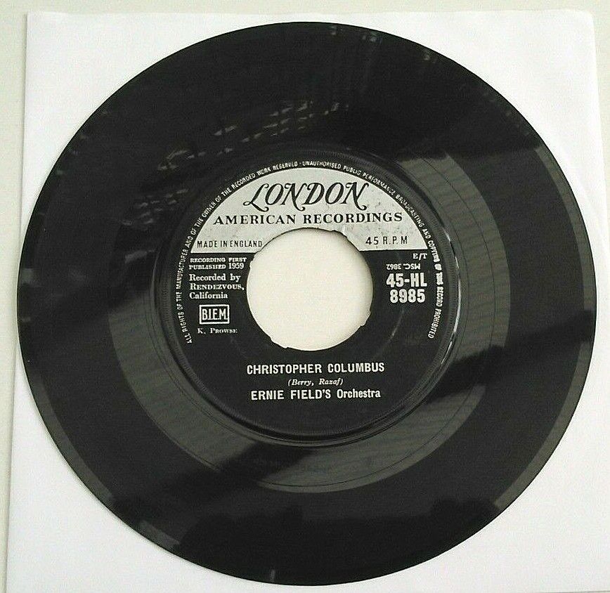 Ernie Field's Orchestra - In The Mood (London,1959) 7" vinyl single VG/- jukebox