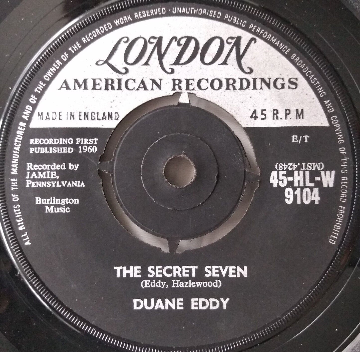 Duane Eddy - Shazam! (London, 1960) 7" vinyl single VG/-