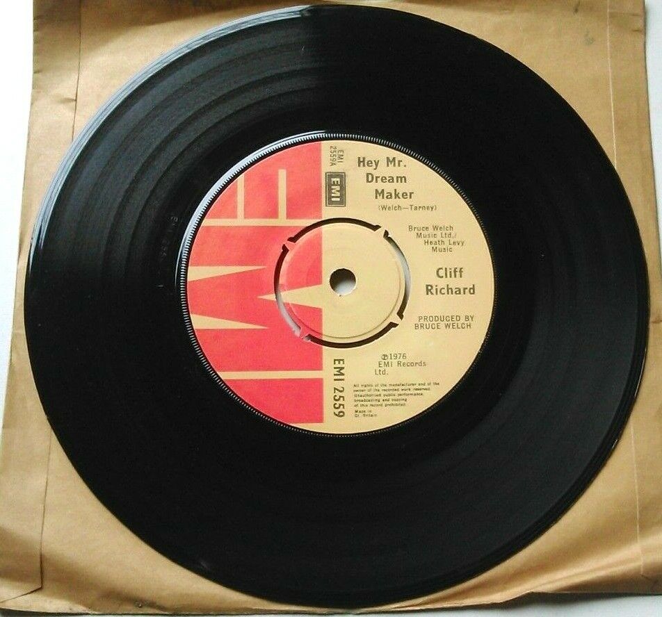 Cliff Richard - Hey Mr. Dream Maker (EMI,1976) 7" vinyl single VG/-