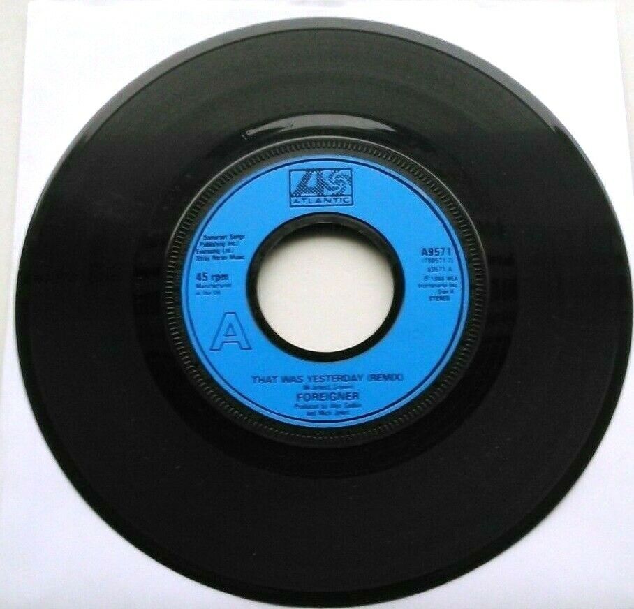 Foreigner – That Was Yesterday (Atlantic, 1985) 7" vinyl single VG/- jukebox