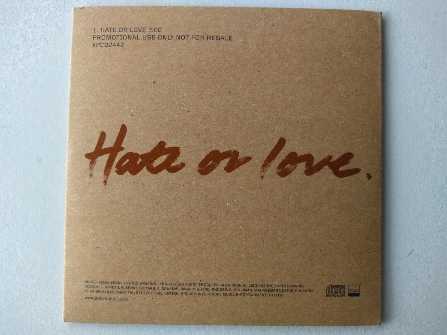 LSK – Hate Or Love (2000) CD single Promo