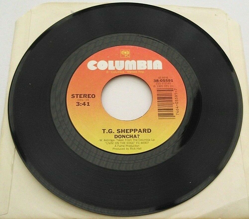 T. G. Sheppard – Doncha? (1985) 7" vinyl US single VG/- promo jukebox centre