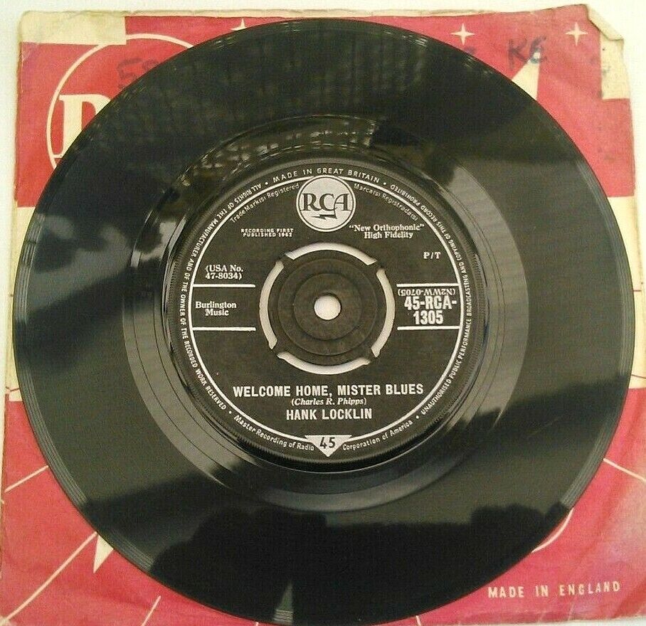 Hank Locklin - Welcome Home, Mister Blues (RCA, 1962) 7" vinyl single VG/VG