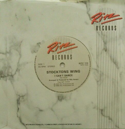 Stockton's Wing – I Can't Dance (Ritz, 1990) 7" vinyl single VG/VG