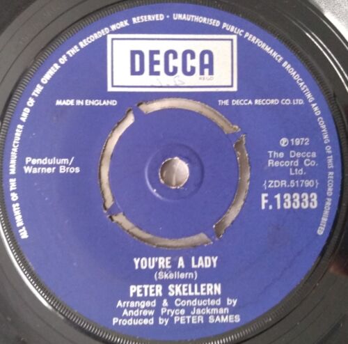 Peter Skellern - You're A Lady (Decca 1972) 7" single VG/-