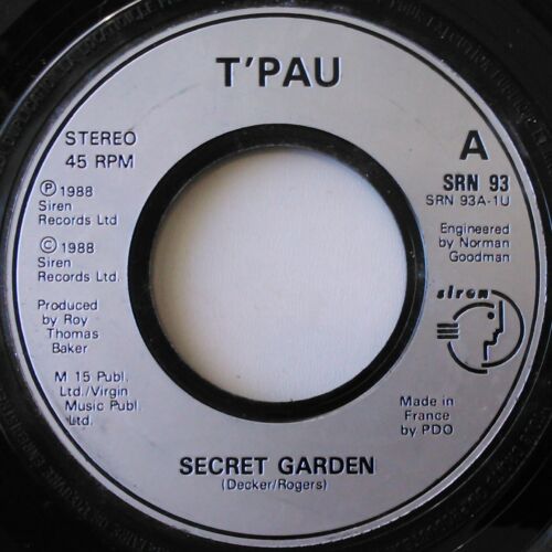 T'Pau – Secret Garden (Siren, 1988) 7" vinyl single VG/- jukebox