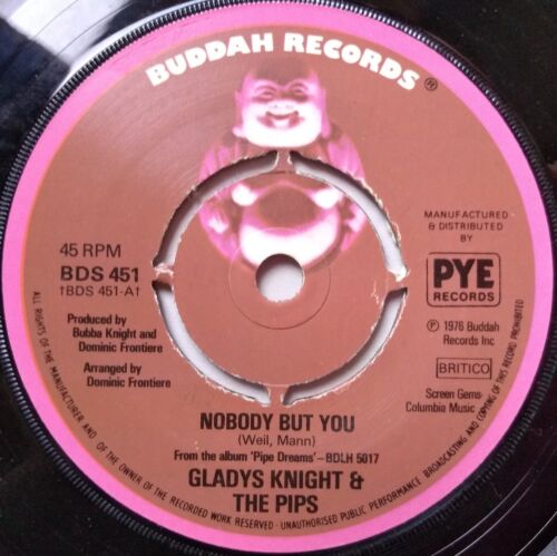 Gladys Knight & The Pips – Nobody But You (Buddah 1977) 7" vinyl single VG/-