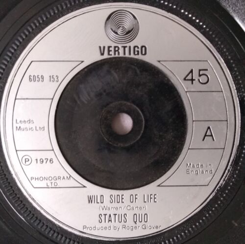 Status Quo – Wild Side Of Life (Vertigo 1976) 7" vinyl single VG/-