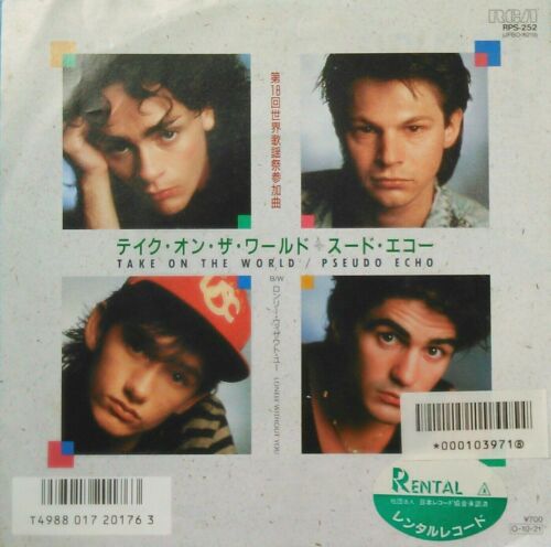 Pseudo Echo – Take On The World (RCA, 1987) 7" vinyl P/S single VG/VG Japan