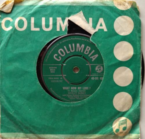 Shirley Bassey – What Now My Love? (Columbia, 1962) 7" vinyl single VG/G