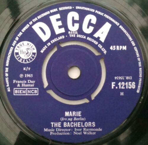 The Bachelors – Marie (Decca, 1965) 7" vinyl single VG/VG