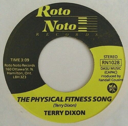 Terry Dixon – The Physical Fitness Song (Roto) 7" vinyl single VG/- Canada promo