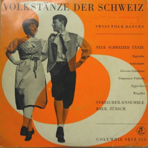 Streicher-Ensemble Baer – Neue Schweizer Tänze (Columbia) 7" vinyl P/S EP VG/VG