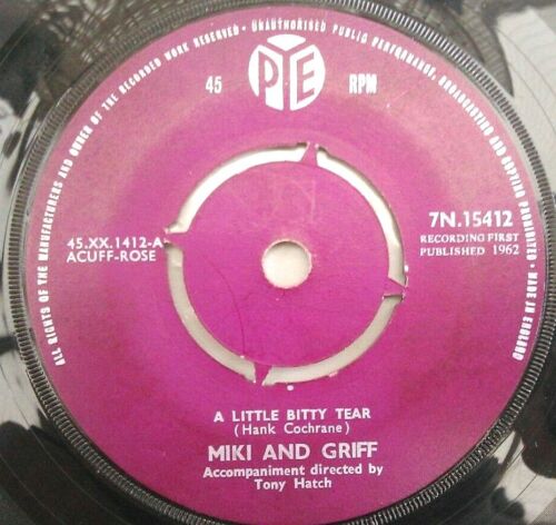 Miki And Griff - A Little Bitty Tear (Pye, 1962) 7" vinyl single VG/-