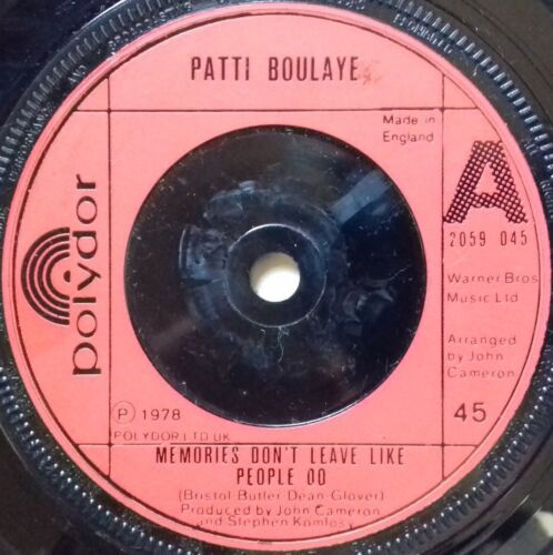 Patti Boulaye – Memories Don't Leave Like People Do  7" vinyl single VG/-